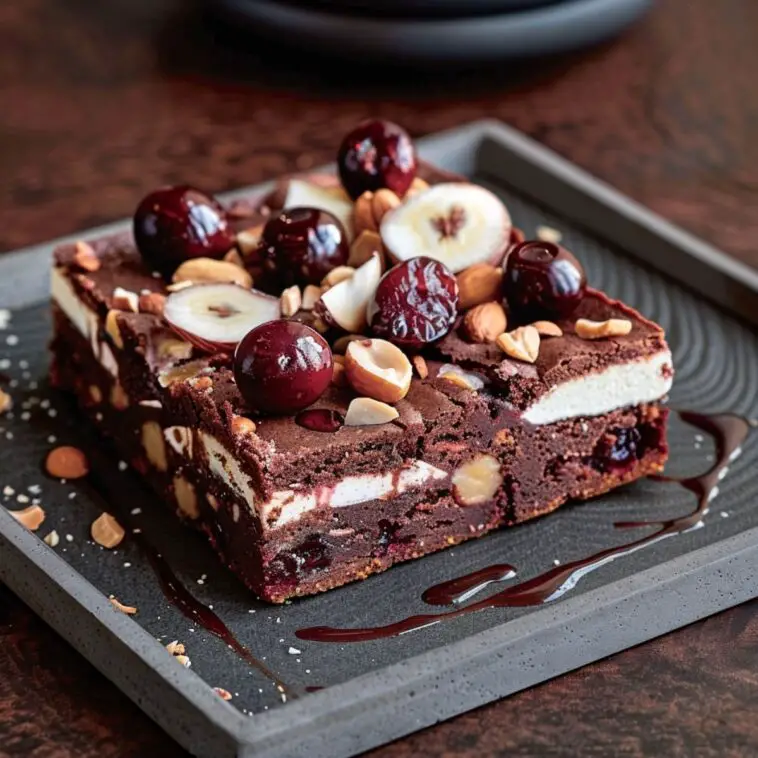 Brownies aux Noisettes, Cerises et Amaretto