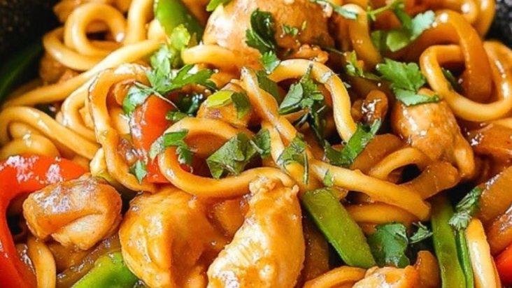Sauté de poulet aux nouilles Udon – Recette Fraiche