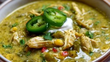 Chili vert crémeux au poulet