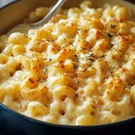 Macaroni au fromage crémeux au cheddar blanc