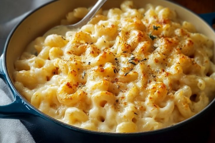 Macaroni au fromage crémeux au cheddar blanc