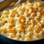 Macaroni au fromage crémeux au cheddar blanc