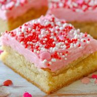 Barres De Biscuits Sucrés Glacées Pour La Saint-Valentin