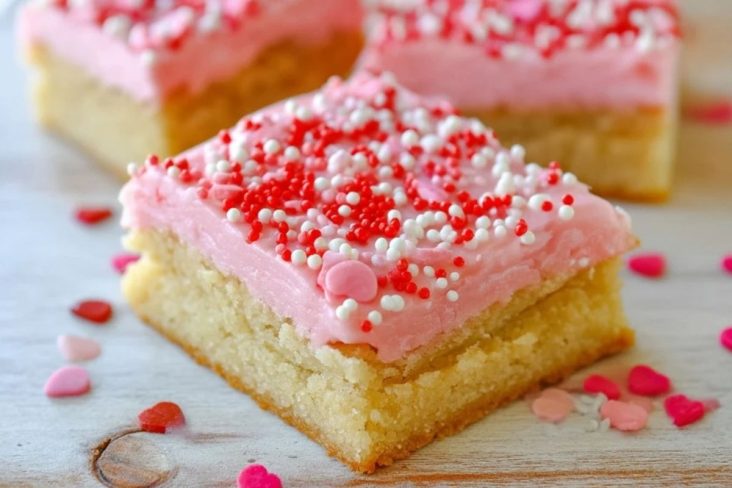 Barres De Biscuits Sucrés Glacées Pour La Saint-Valentin