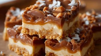 Barres au Caramel et à la Noix de Coco