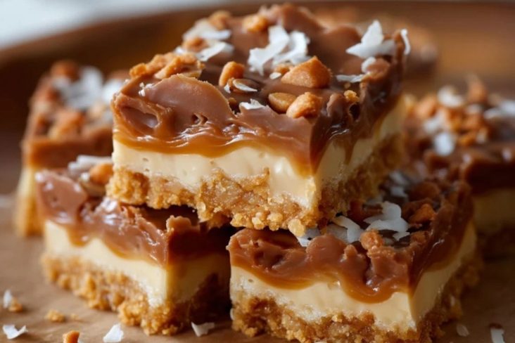 Barres au Caramel et à la Noix de Coco