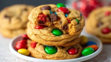 Biscuits Au Beurre De Cacahuète Avec M&Ms