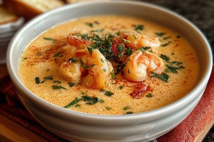 Bisque Crémeuse de Crabe et Crevettes