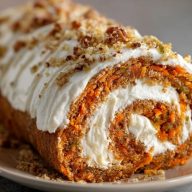 Bûche de Carottes avec Garniture au Fromage Crémeux