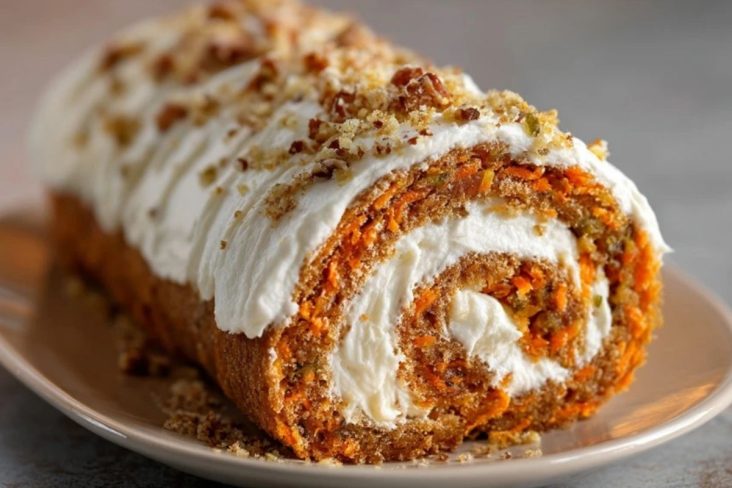 Bûche de Carottes avec Garniture au Fromage Crémeux