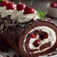 Bûche de Forêt Noire Élégante