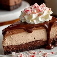 Cheesecake au Chocolat et Menthe Poivrée