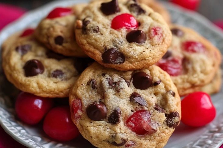 Cookies Aux Cerises Maraschino Et Pépites De Chocolat