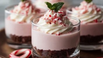 Coupes Mousse Au Fromage Blanc À La Menthe Poivrée