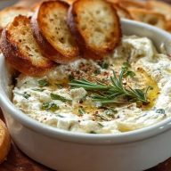 Dip Chaud au Boursin avec Crostini