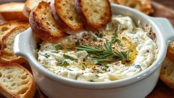 Dip Chaud au Boursin avec Crostini