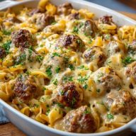 Gratin De Pâtes Aux Boulettes De Viande Suédoises