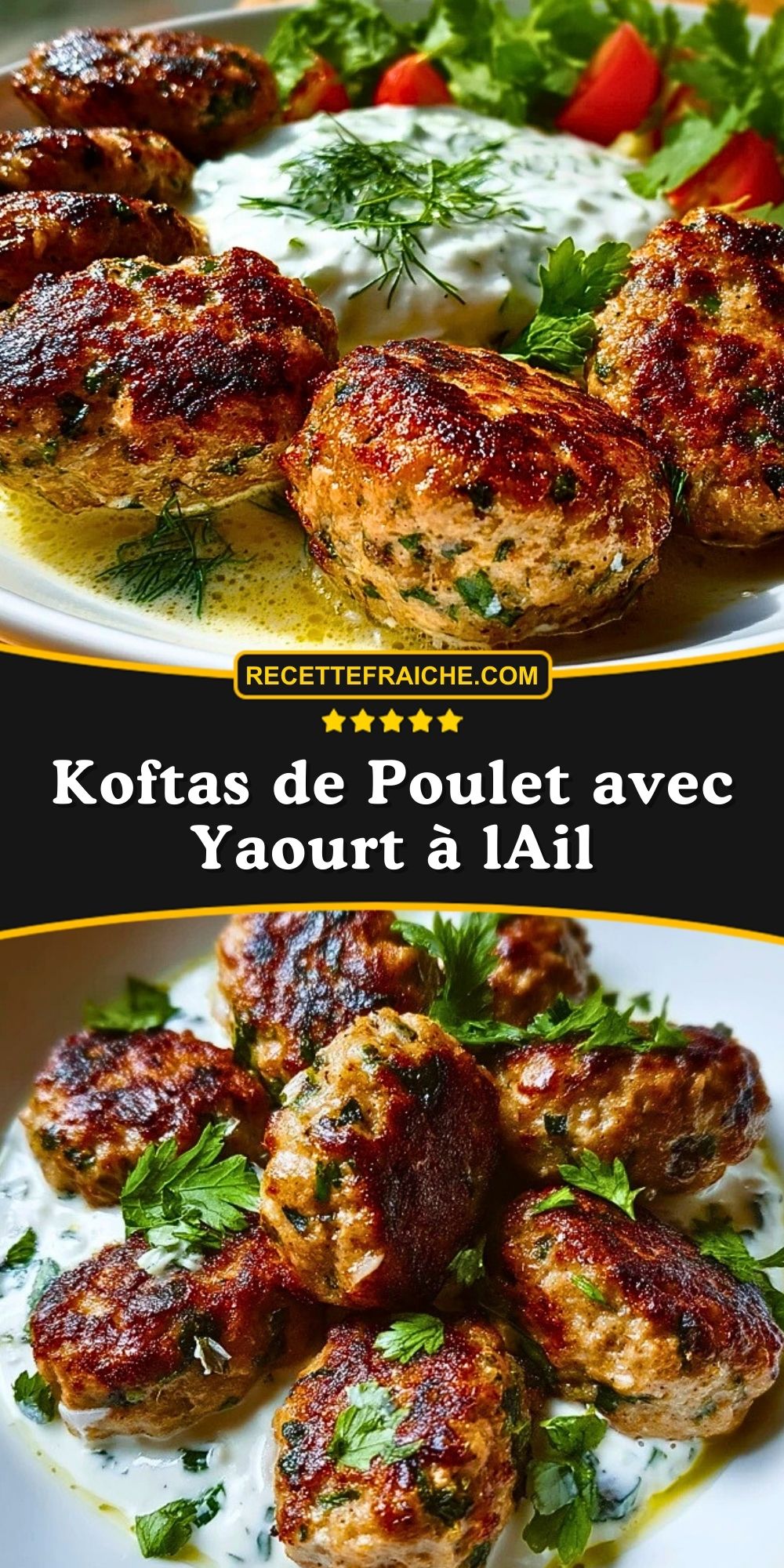 Koftas de Poulet avec Yaourt à lAil