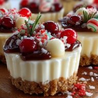 Mini Cheesecakes de Noël Sans Cuisson