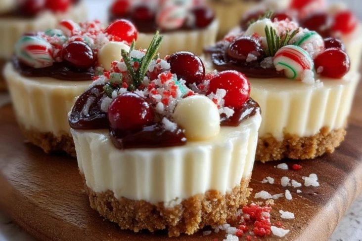 Mini Cheesecakes de Noël Sans Cuisson