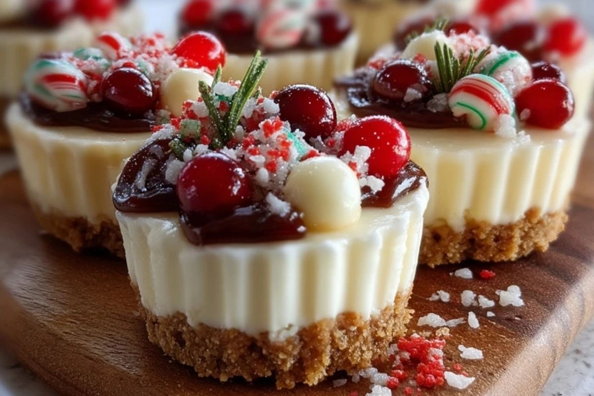 Mini Cheesecakes de Noël Sans Cuisson