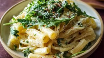 Pâtes Crémeuses au Citron et Ricotta avec Roquette
