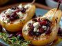 Poires Rôties au Feta, Miel et Canneberges
