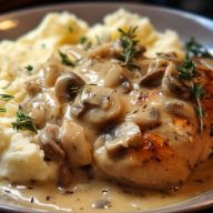 Poulet Crémeux Cuit Lentement Avec Sauce