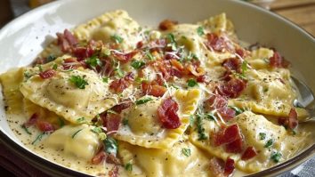 Raviolis Carbonara