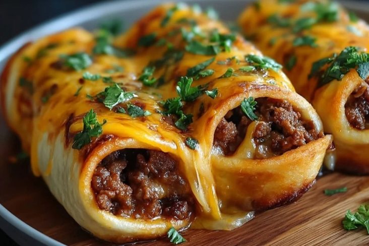 Roulés De Cheeseburger À LAil Et Au Beurre