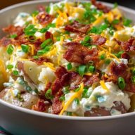 Salade De Pommes De Terre Au Four Garnie