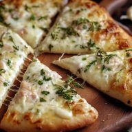 Sauce Crème à lAil Blanc pour Pizza