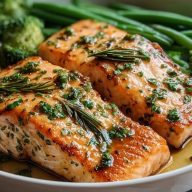 Saumon Braisé Au Beurre À LAil