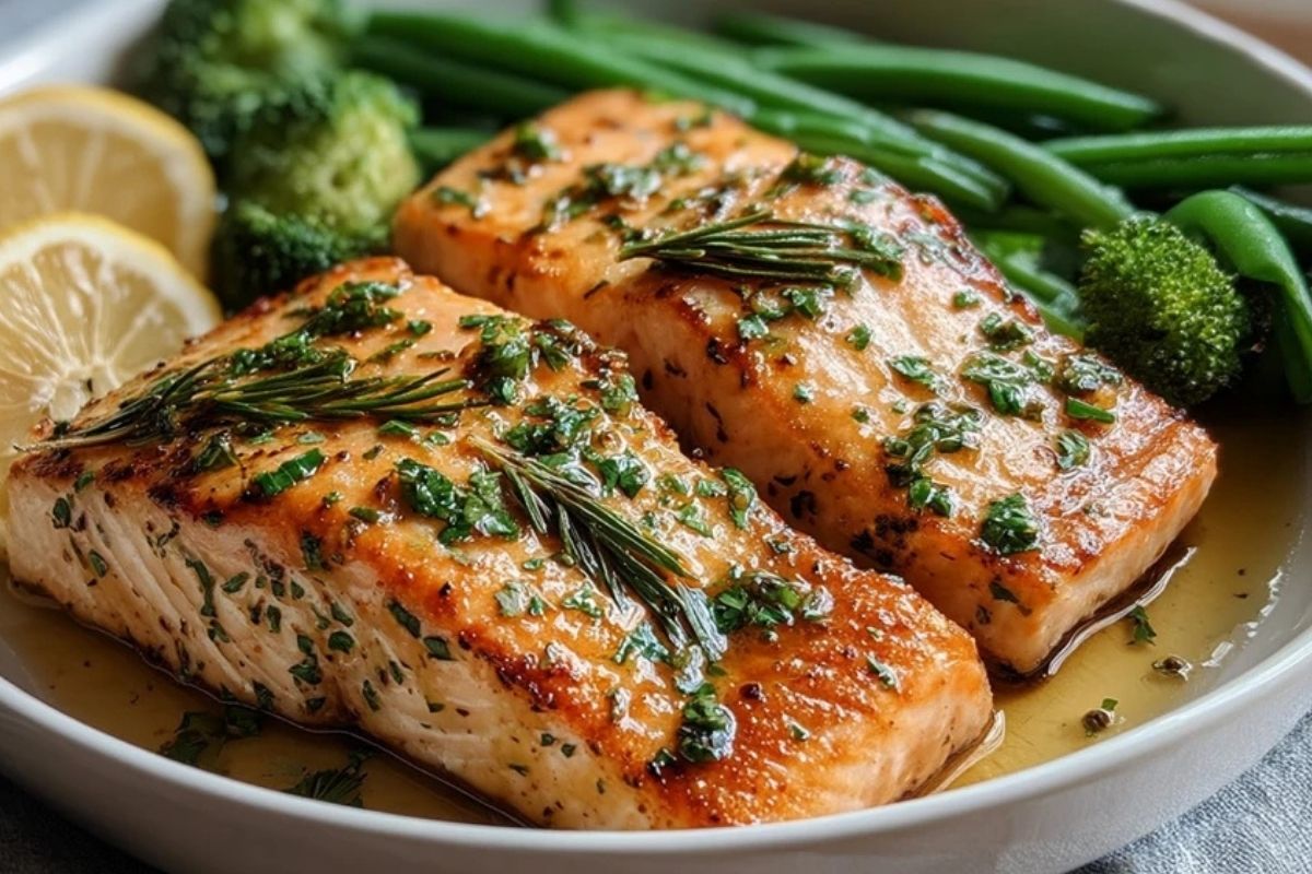 Saumon Braisé Au Beurre À LAil