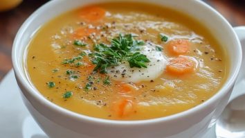 Soupe Crémeuse de Pommes de Terre et Carottes