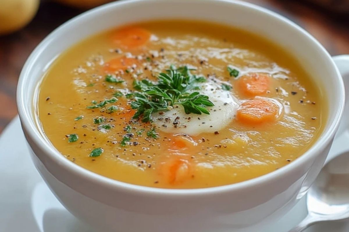 Soupe Crémeuse de Pommes de Terre et Carottes