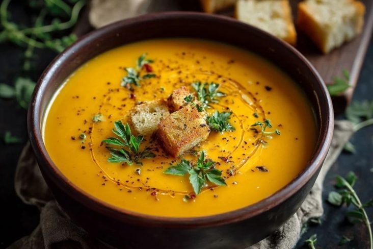 Soupe de Courge Butternut Rôtie