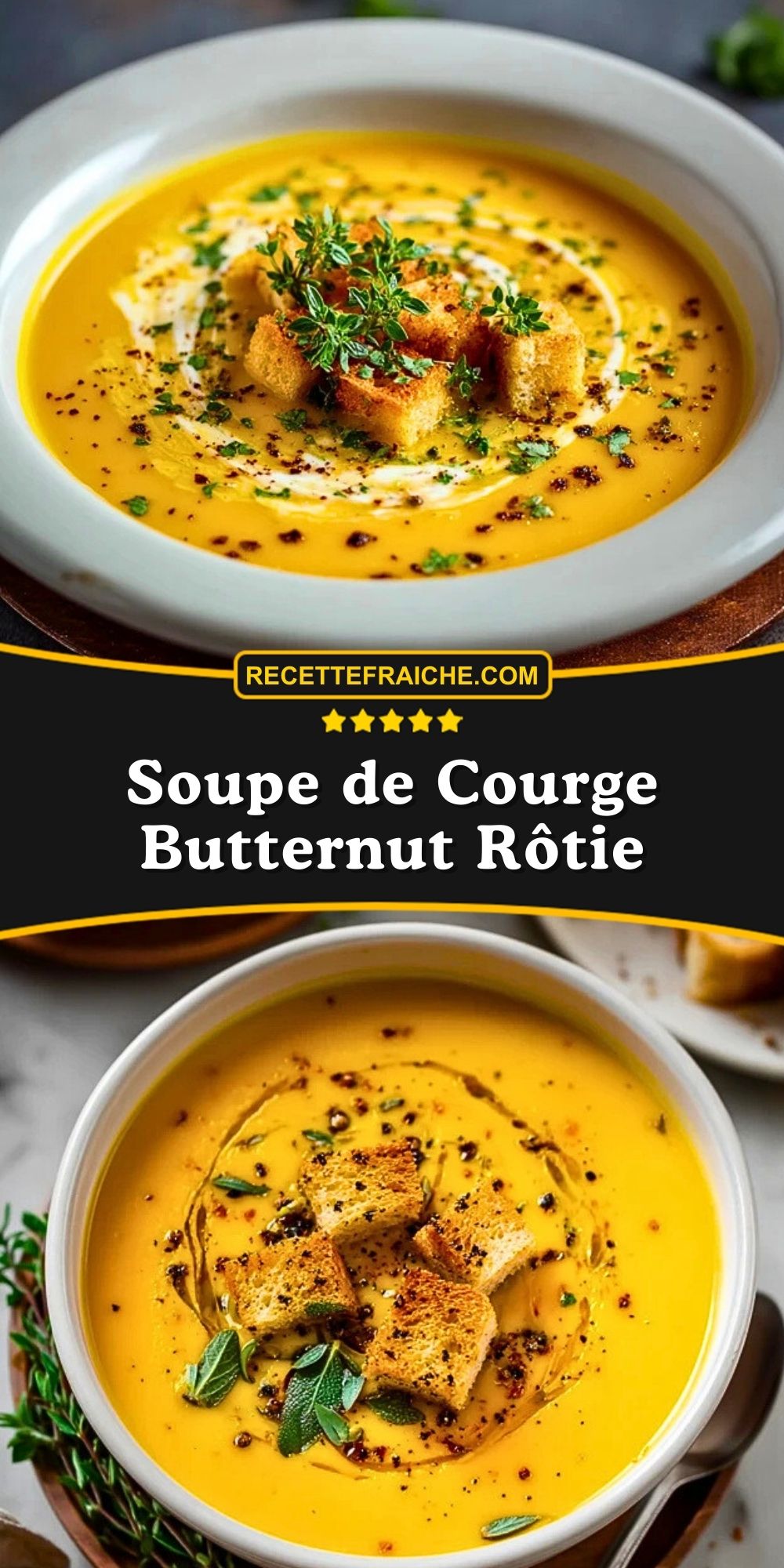 Soupe de Courge Butternut Rôtie