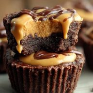 Tasses De Brownie Au Beurre De Cacahuète
