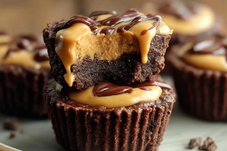 Tasses De Brownie Au Beurre De Cacahuète