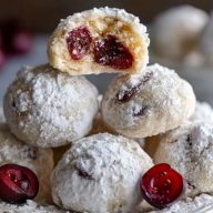Biscuits Aux Cerises Enneigés