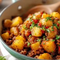 Boeuf Haché Croustillant Aux Pommes De Terre