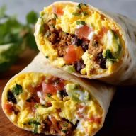Burrito Protéiné au Petit Déjeuner