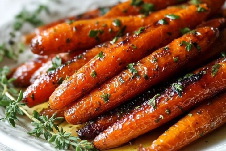 Carottes Rôties Au Sucre Brun Et Aux Herbes