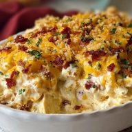 Casserole Crémeuse au Poulet et Bacon