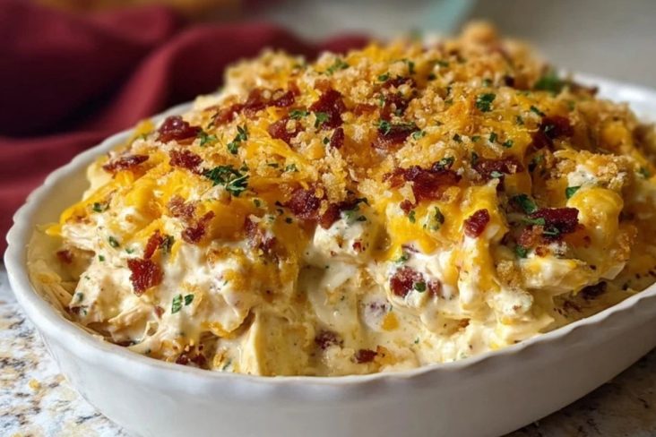 Casserole Crémeuse au Poulet et Bacon