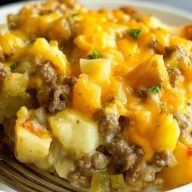 Casserole De Viande Hachée Au Fromage Et Pommes De Terre Congelées