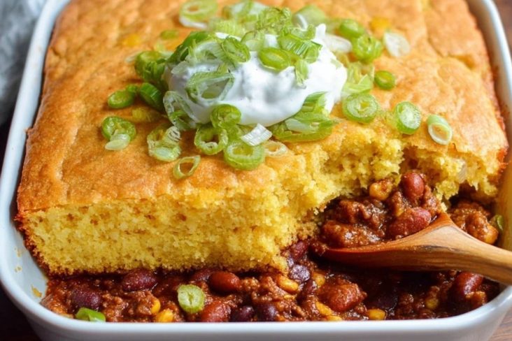 Chili Et Casserole De Pain De Maïs