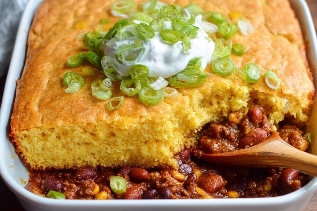 Chili Et Casserole De Pain De Maïs