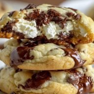 Cookies Au Chocolat Avec Cœur De Cheesecake